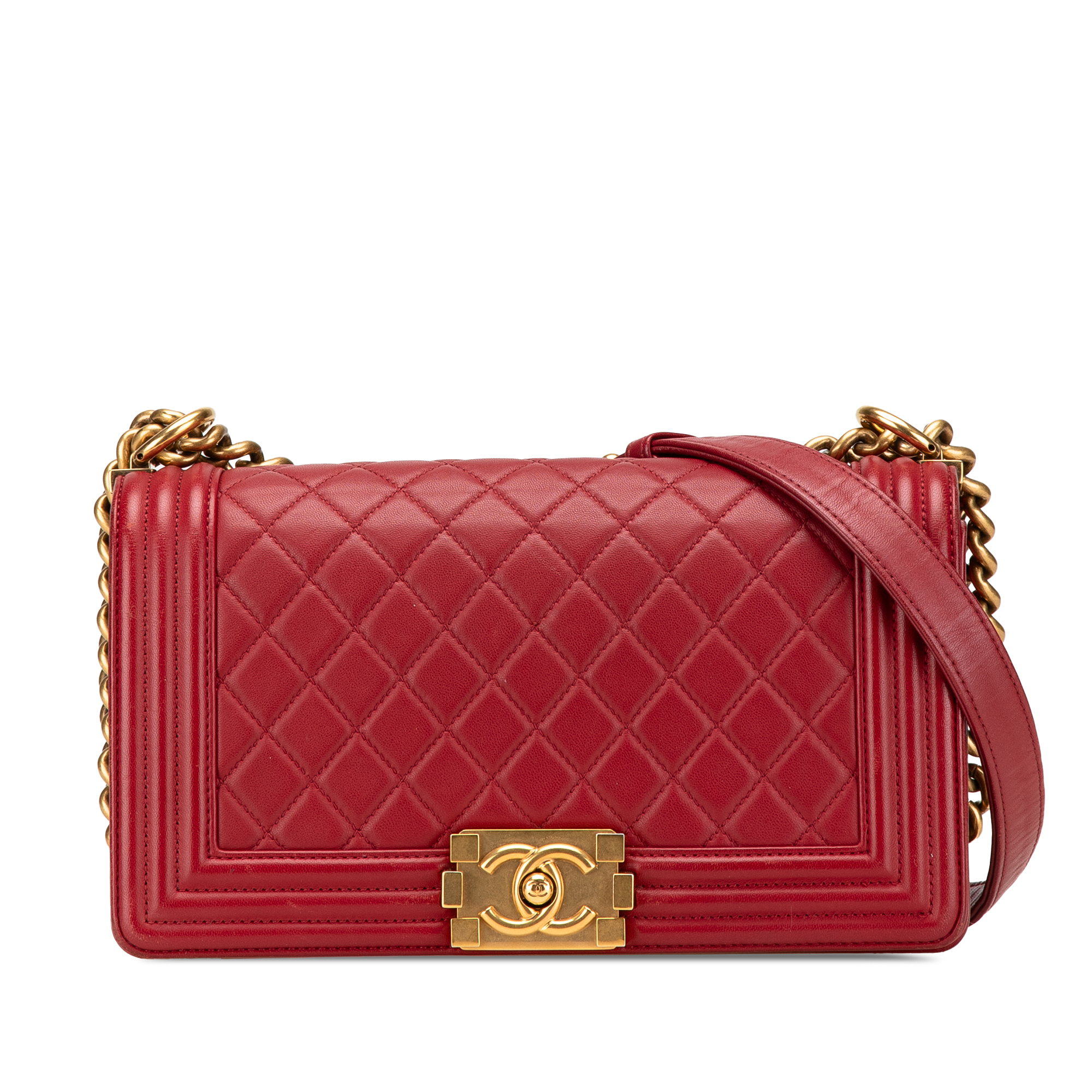 Product image of Old Medium Quilted Lambskin Boy Flap