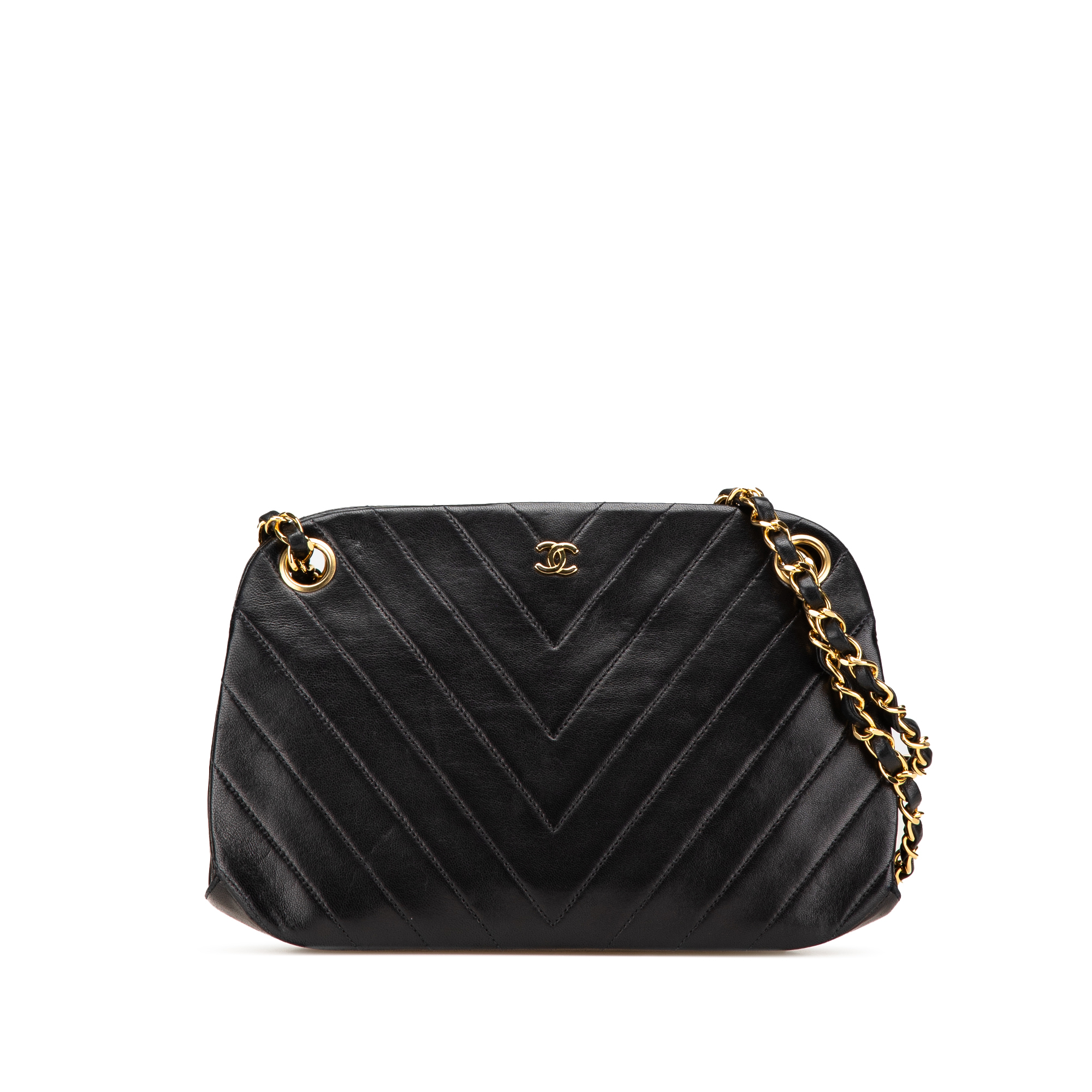Product image of CC Chevron Lambskin Frame Chain Shoulder Bag