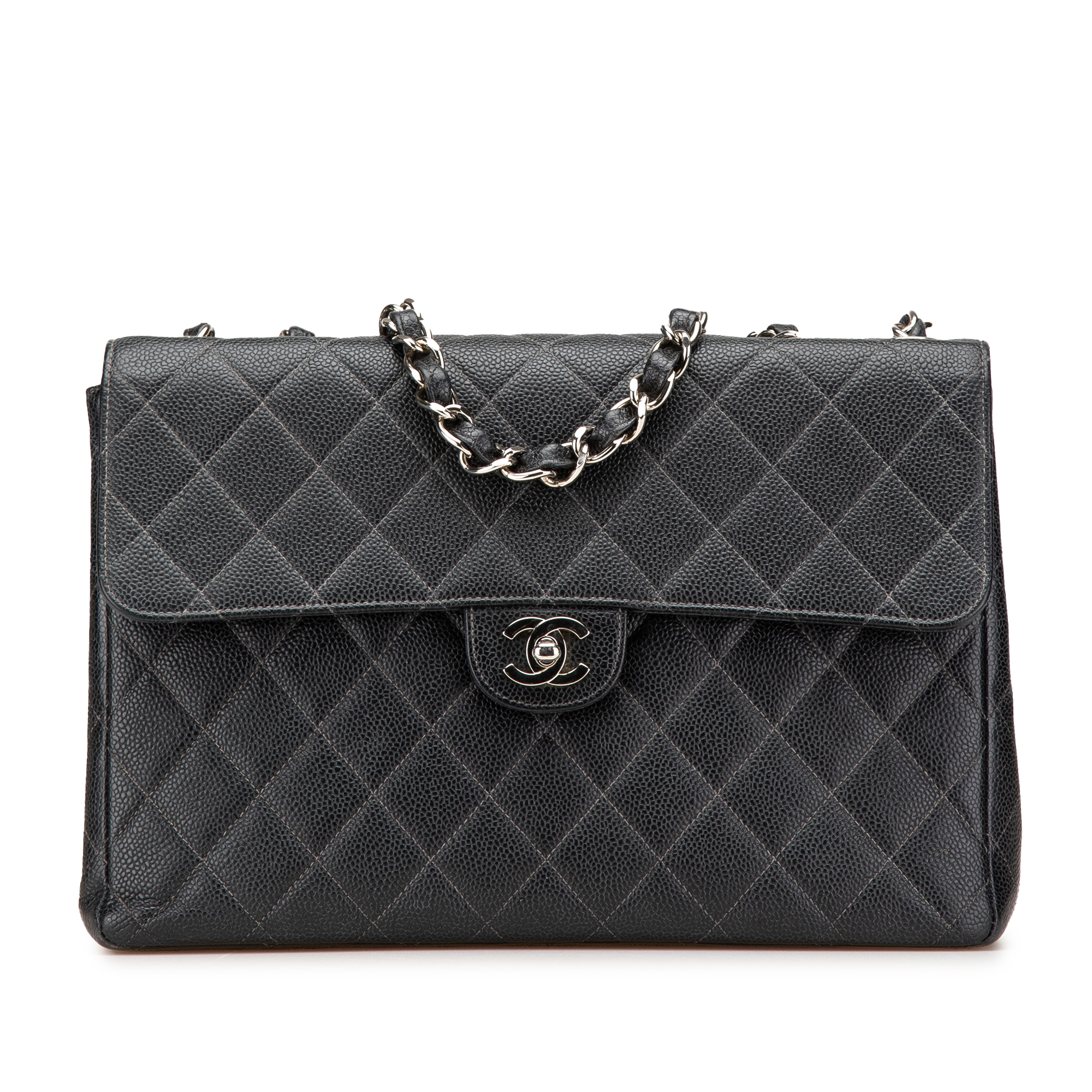 Product image of Jumbo Quilted Caviar Single Flap