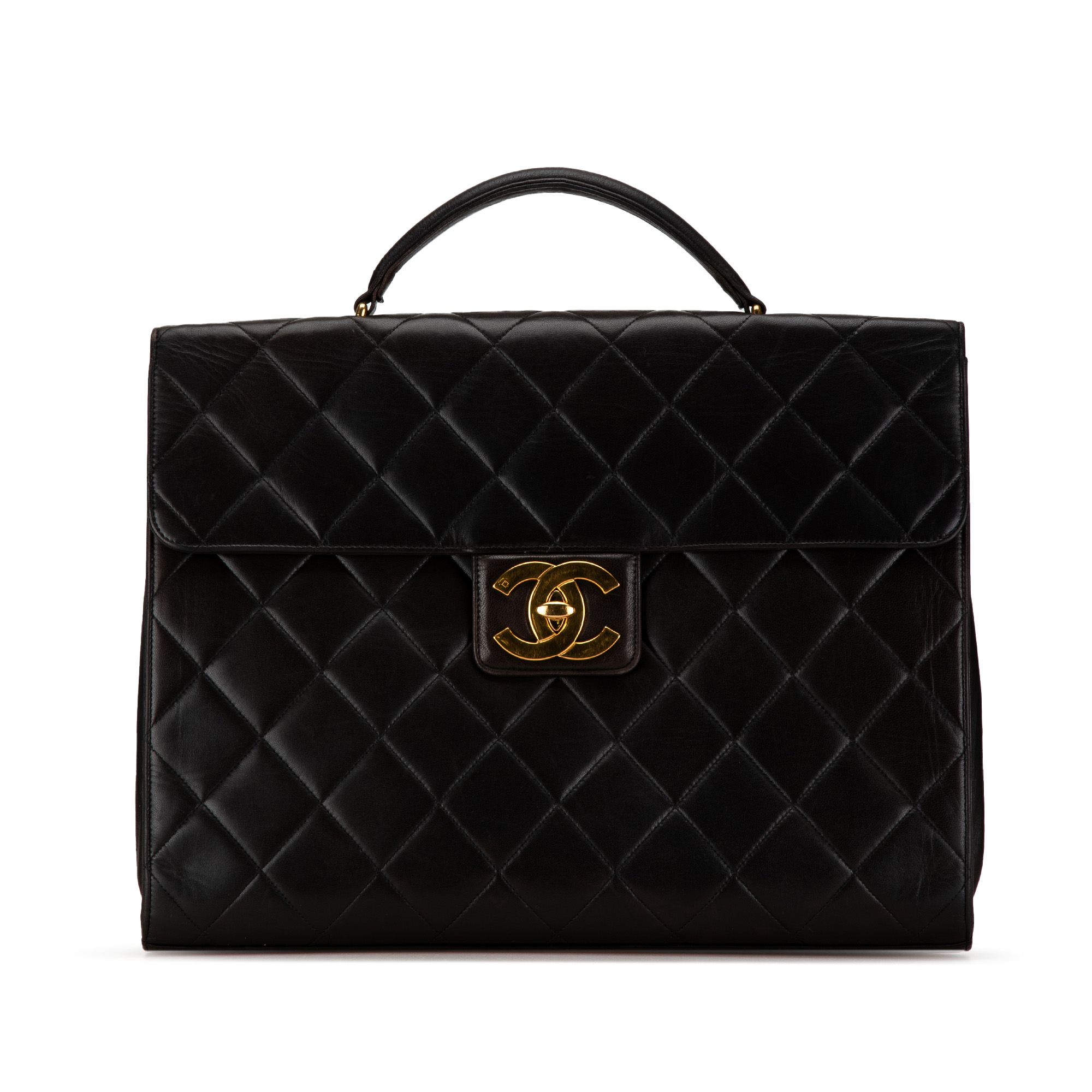 Product image of CC Quilted Lambskin Flap Briefcase