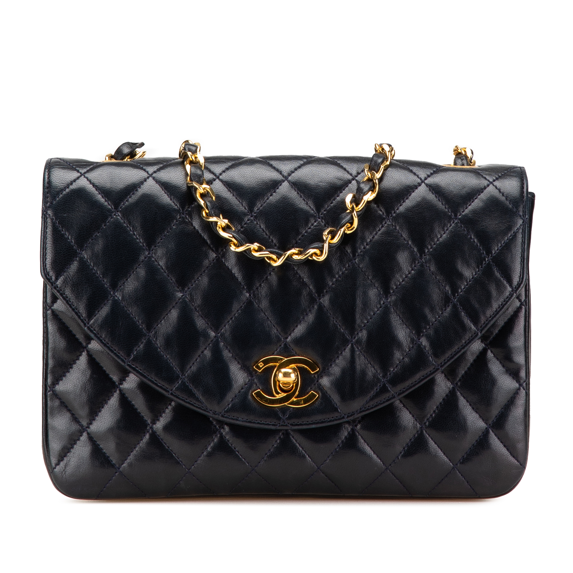 Product image of CC Quilted Lambskin Round Flap