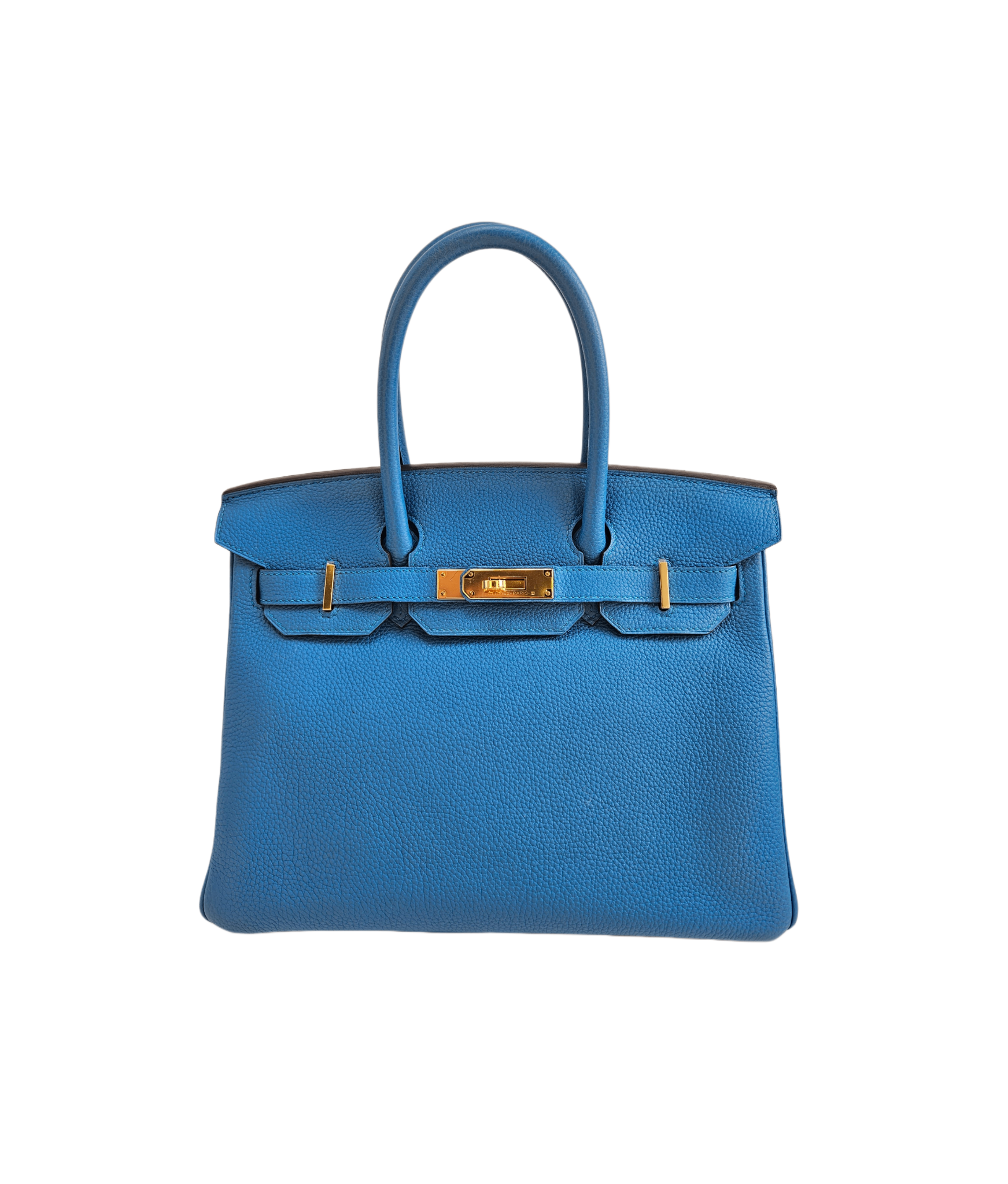 Hermes Birkin 30 Blue Izmir Togo leather GHW Hand Bag