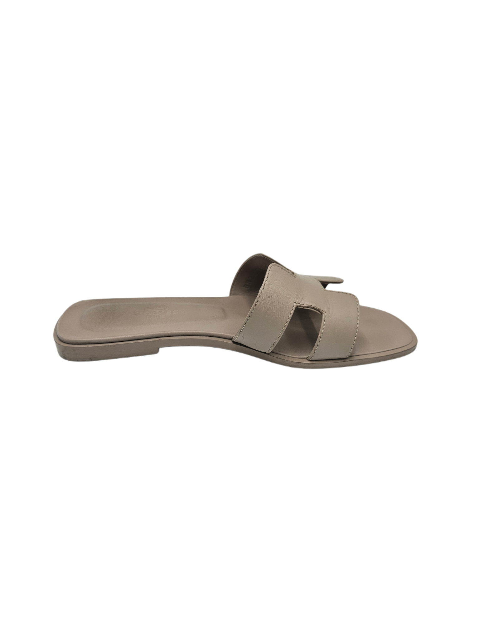 Hermes Oran Sandals Beige Mastic Calfskin 36 EU