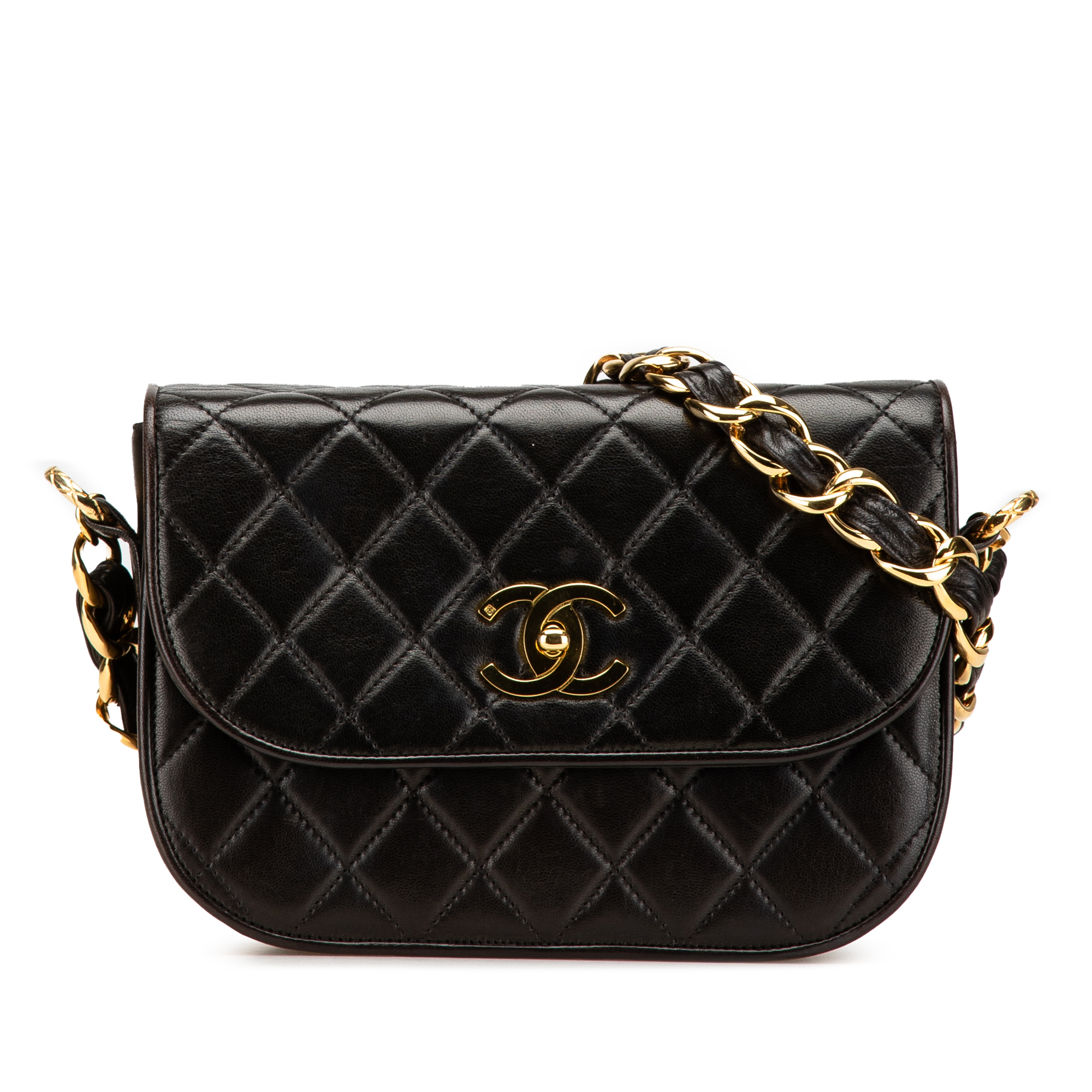 Product image of CC Quilted Lambskin Chain Flap